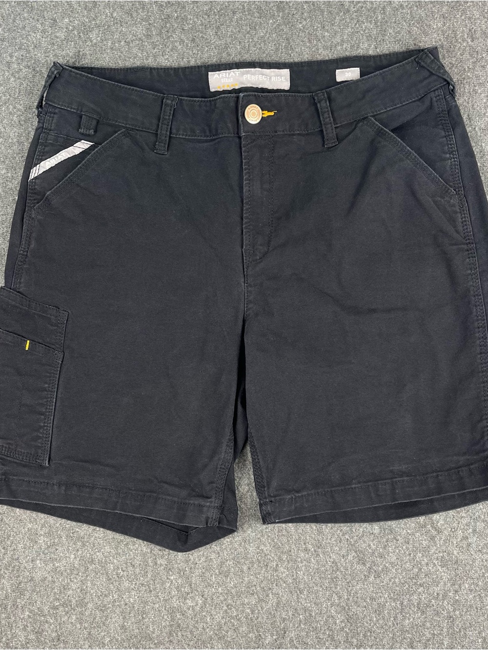 Ariat Rebar Perfect Rise Shorts Womens Sz 30x8 Black Workwear Straight